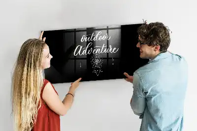 Quadro magnético de apagar a seco tema aventura ao ar livre