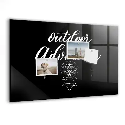 Quadro magnético de apagar a seco tema aventura ao ar livre