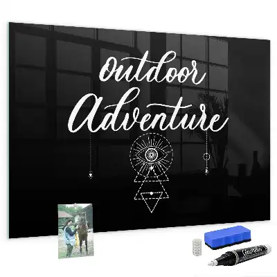 Quadro magnético de apagar a seco tema aventura ao ar livre