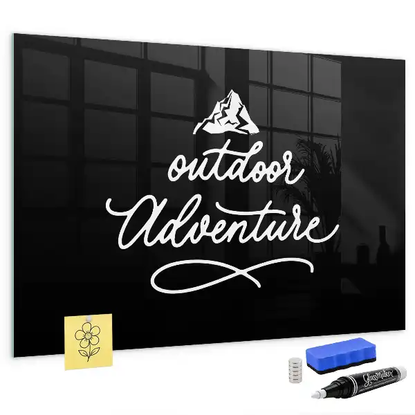 Quadro magnético de apagar a seco tema aventura ao ar livre