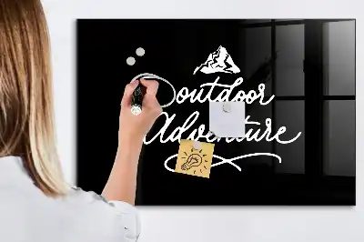 Quadro magnético de apagar a seco tema aventura ao ar livre