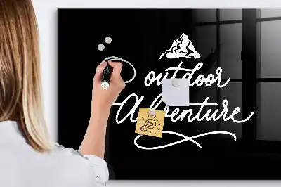 Quadro magnético de apagar a seco tema aventura ao ar livre