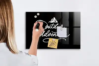Quadro magnético de apagar a seco tema aventura ao ar livre