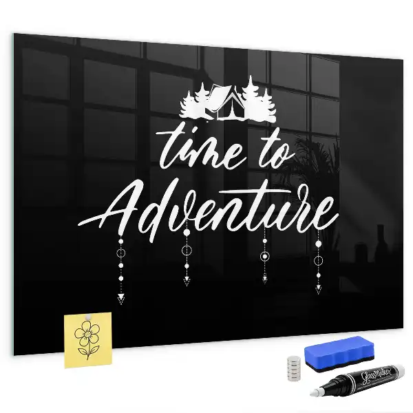 Quadro magnético de apagar a seco tema Hora da Aventura