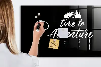Quadro magnético de apagar a seco tema Hora da Aventura