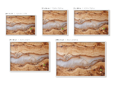 Quadro magnético com moldura branca Estrutura de madeira com resina