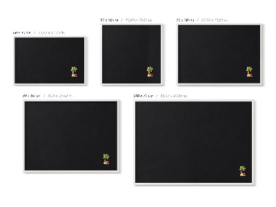 Quadro magnético com moldura branca Cor preta