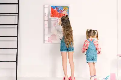 Quadro magnético de apagar a seco estampa de pétalas em aquarela