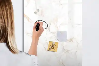 Quadro magnético de apagar a seco com acabamento elegante em mármore