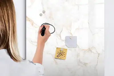 Quadro magnético de apagar a seco com acabamento elegante em mármore