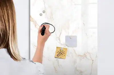 Quadro magnético de apagar a seco com acabamento elegante em mármore