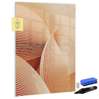 Quadro magnético de apagar a seco com padrão abstrato de ondas