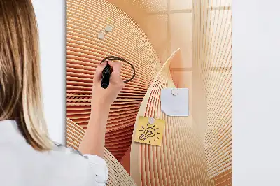 Quadro magnético de apagar a seco com padrão abstrato de ondas