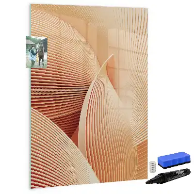 Quadro magnético de apagar a seco com padrão abstrato de ondas