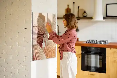 Quadro magnético de apagar a seco com padrão abstrato de ondas
