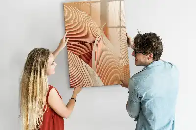 Quadro magnético de apagar a seco com padrão abstrato de ondas