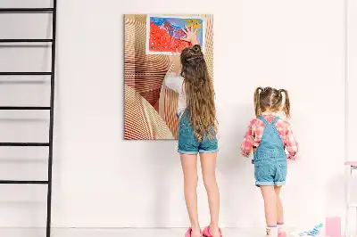 Quadro magnético de apagar a seco com padrão abstrato de ondas