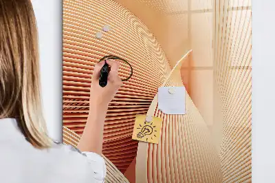 Quadro magnético de apagar a seco com padrão abstrato de ondas
