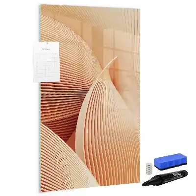 Quadro magnético de apagar a seco com padrão abstrato de ondas