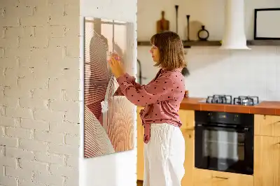 Quadro magnético de apagar a seco com padrão abstrato de ondas