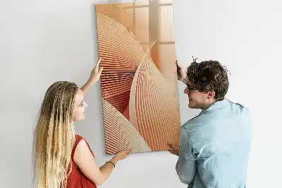 Quadro magnético de apagar a seco com padrão abstrato de ondas