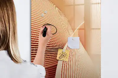 Quadro magnético de apagar a seco com padrão abstrato de ondas