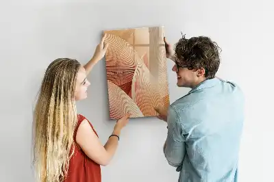 Quadro magnético de apagar a seco com padrão abstrato de ondas