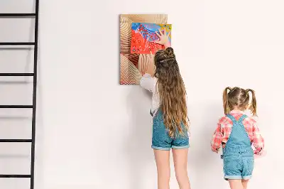 Quadro magnético de apagar a seco com padrão abstrato de ondas