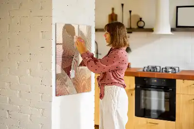 Quadro magnético de apagar a seco com padrão abstrato de ondas