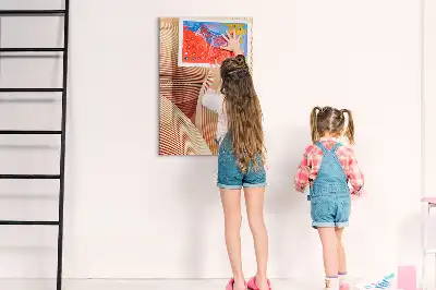 Quadro magnético de apagar a seco com padrão abstrato de ondas