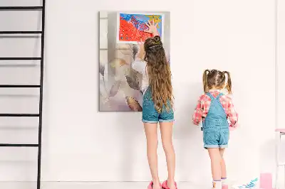 Quadro magnético de apagar a seco com estampa de plantas em aquarela