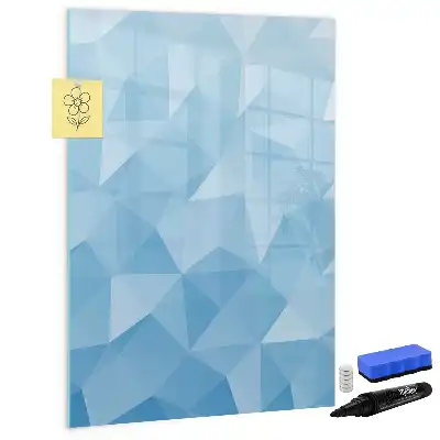 Quadro magnético de apagar a seco estampa de abstração de triângulos