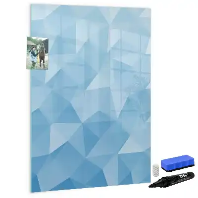 Quadro magnético de apagar a seco estampa de abstração de triângulos