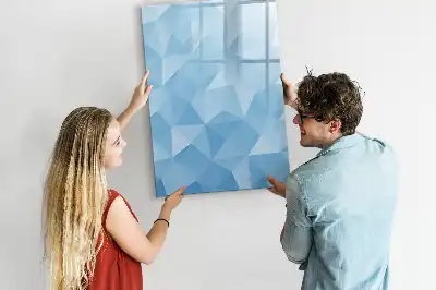 Quadro magnético de apagar a seco estampa de abstração de triângulos