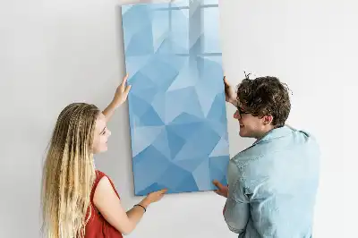 Quadro magnético de apagar a seco estampa de abstração de triângulos