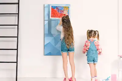 Quadro magnético de apagar a seco estampa de abstração de triângulos