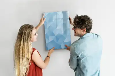 Quadro magnético de apagar a seco estampa de abstração de triângulos