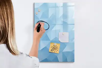 Quadro magnético de apagar a seco estampa de abstração de triângulos