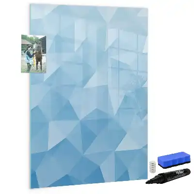 Quadro magnético de apagar a seco estampa de abstração de triângulos