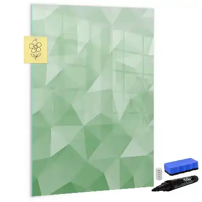 Quadro magnético de apagar a seco com estampa de abstração de triângulos