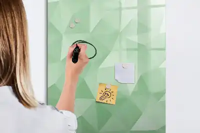 Quadro magnético de apagar a seco com estampa de abstração de triângulos