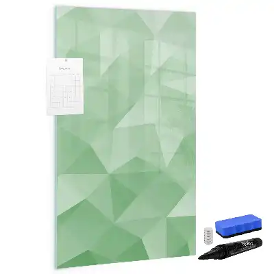 Quadro magnético de apagar a seco com estampa de abstração de triângulos