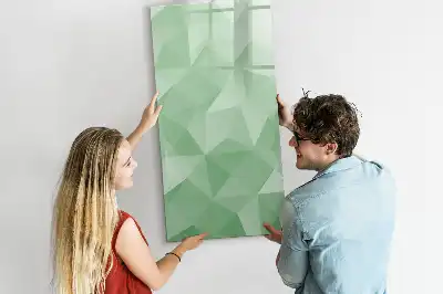 Quadro magnético de apagar a seco com estampa de abstração de triângulos