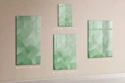 Quadro magnético de apagar a seco com estampa de abstração de triângulos