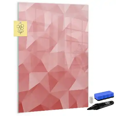 Quadro magnético de apagar a seco estampa de abstração de triângulos