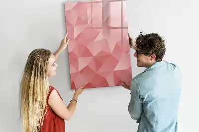 Quadro magnético de apagar a seco estampa de abstração de triângulos