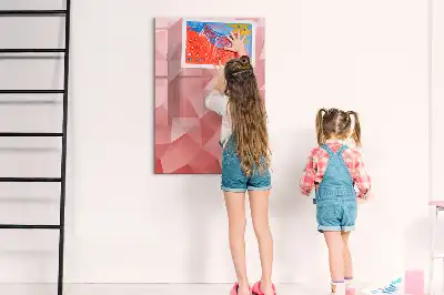 Quadro magnético de apagar a seco estampa de abstração de triângulos
