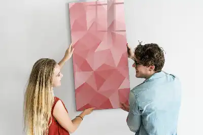 Quadro magnético de apagar a seco estampa de abstração de triângulos