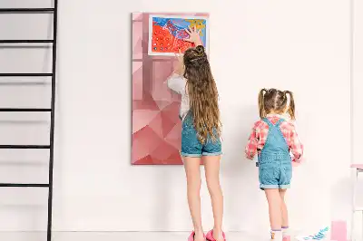 Quadro magnético de apagar a seco estampa de abstração de triângulos
