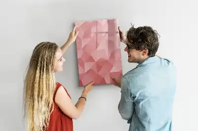 Quadro magnético de apagar a seco estampa de abstração de triângulos